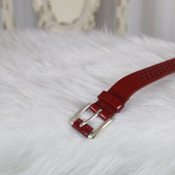 Calvin Klein Red Patent Leather Belt NWOT - Picture 2 of 3